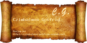 Czimbalmos Gotfrid névjegykártya